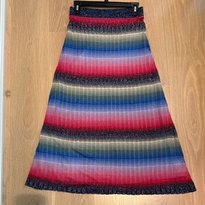 Zara Multicolor Striped Midi Skirt